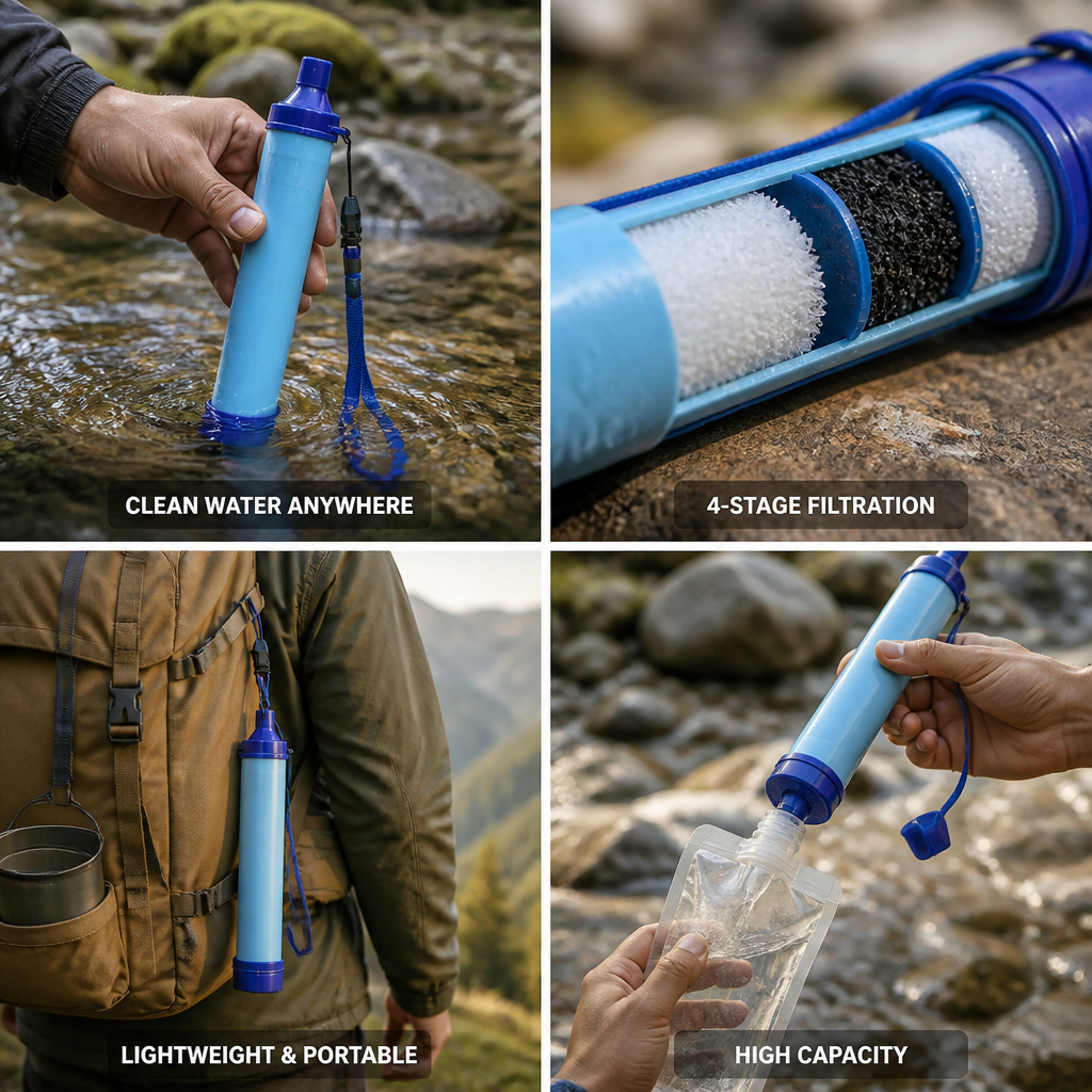 Advanced 4-Stage Portable Water Filter (Up To 1,000 L)