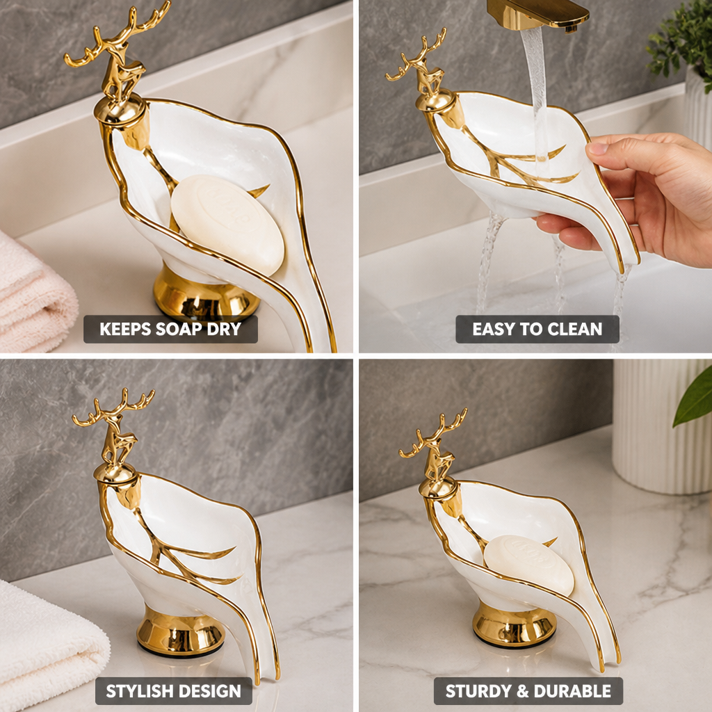 Leaf-Inspired Moisture-Resistant Soap Dish