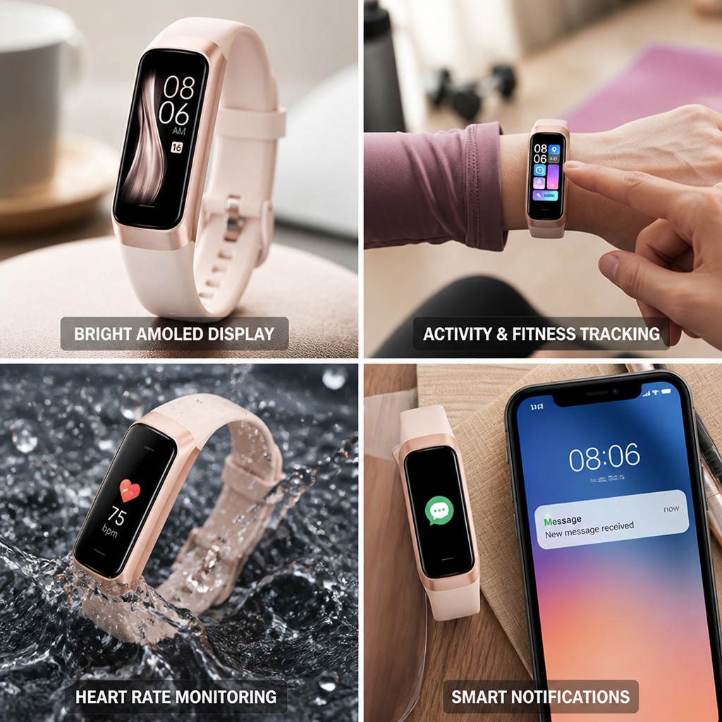 AMOLED Heart Rate & Activity Smartwatch