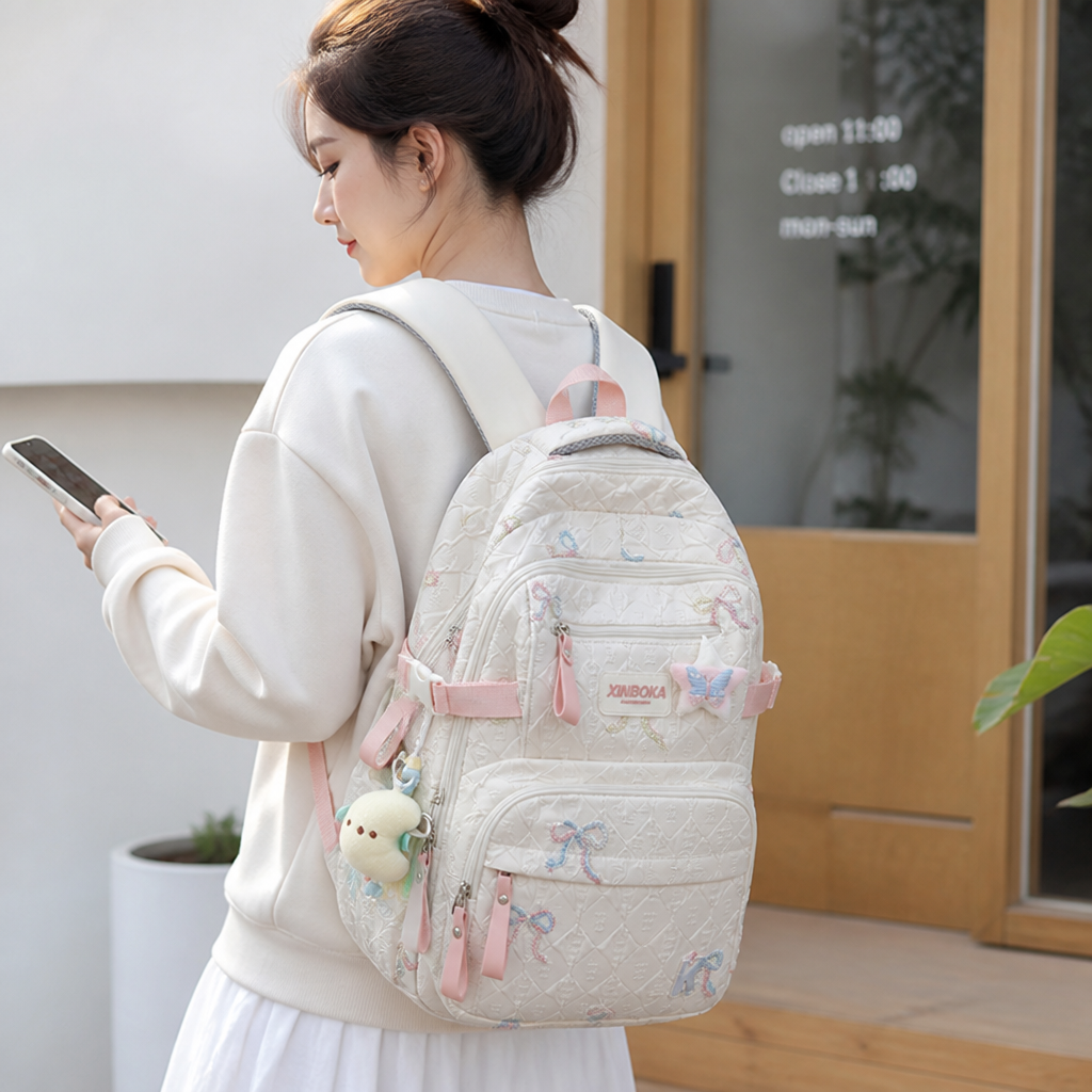 Ergonomic S-Shaped Straps Large-Capacity Women's Backpack