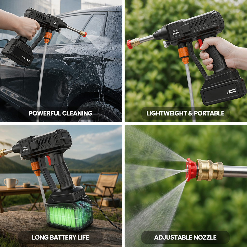 Cordless 30 Bar Pressure Washer (Adjustable Nozzle)