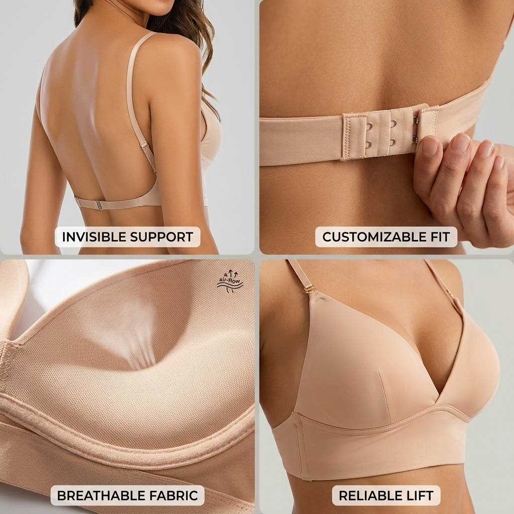Invisible Flexible Backless Bra (3-Way Adjustable Carrier)