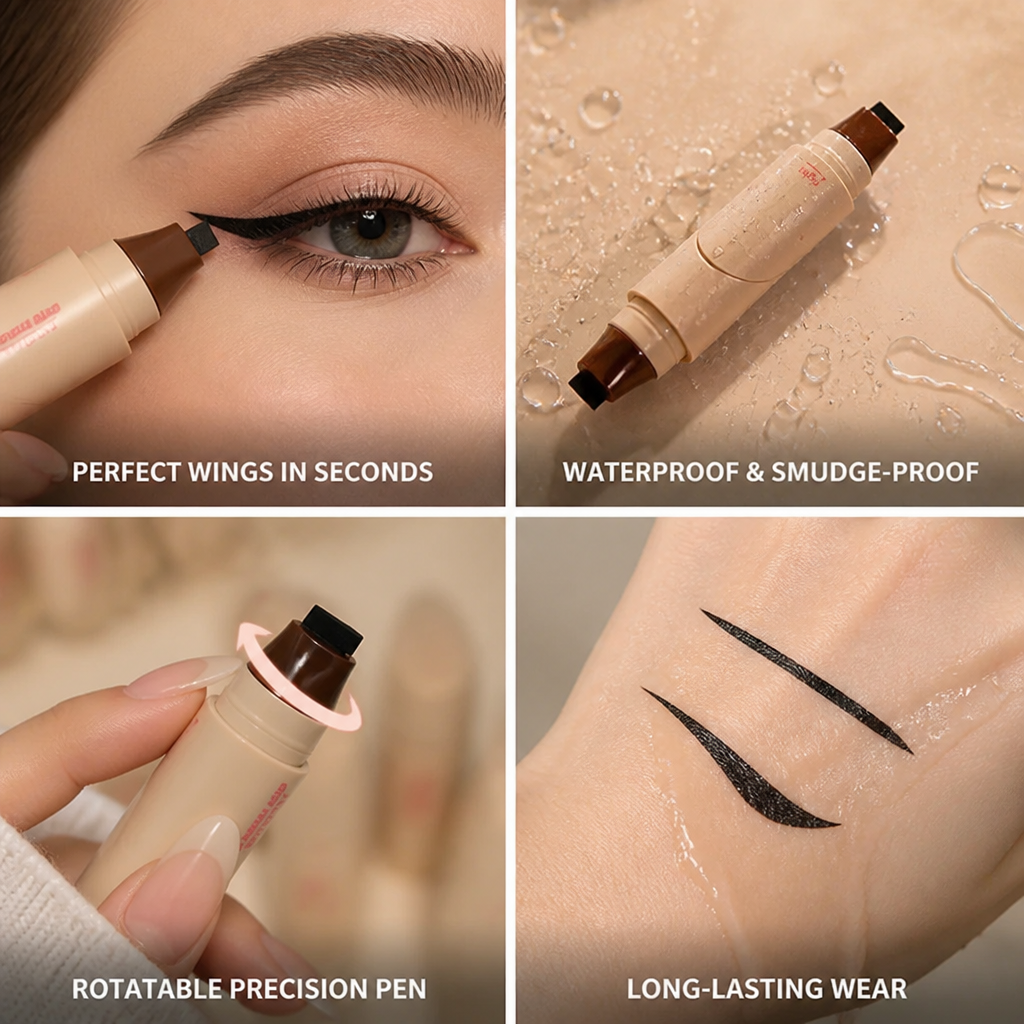 Waterproof Smudge-Proof Stamp Eyeliner Pen