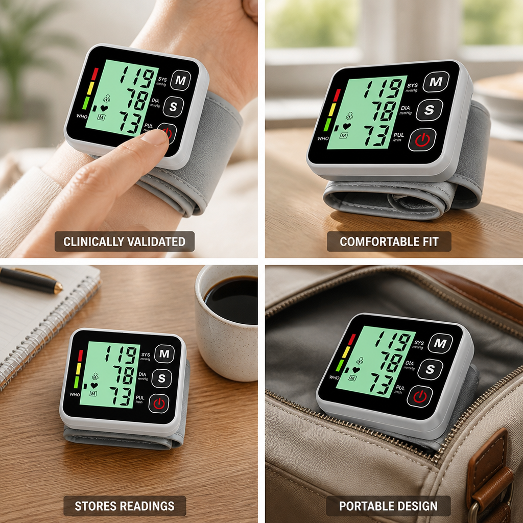 Clinically Validated Automatic Wrist Blood Pressure Monitor