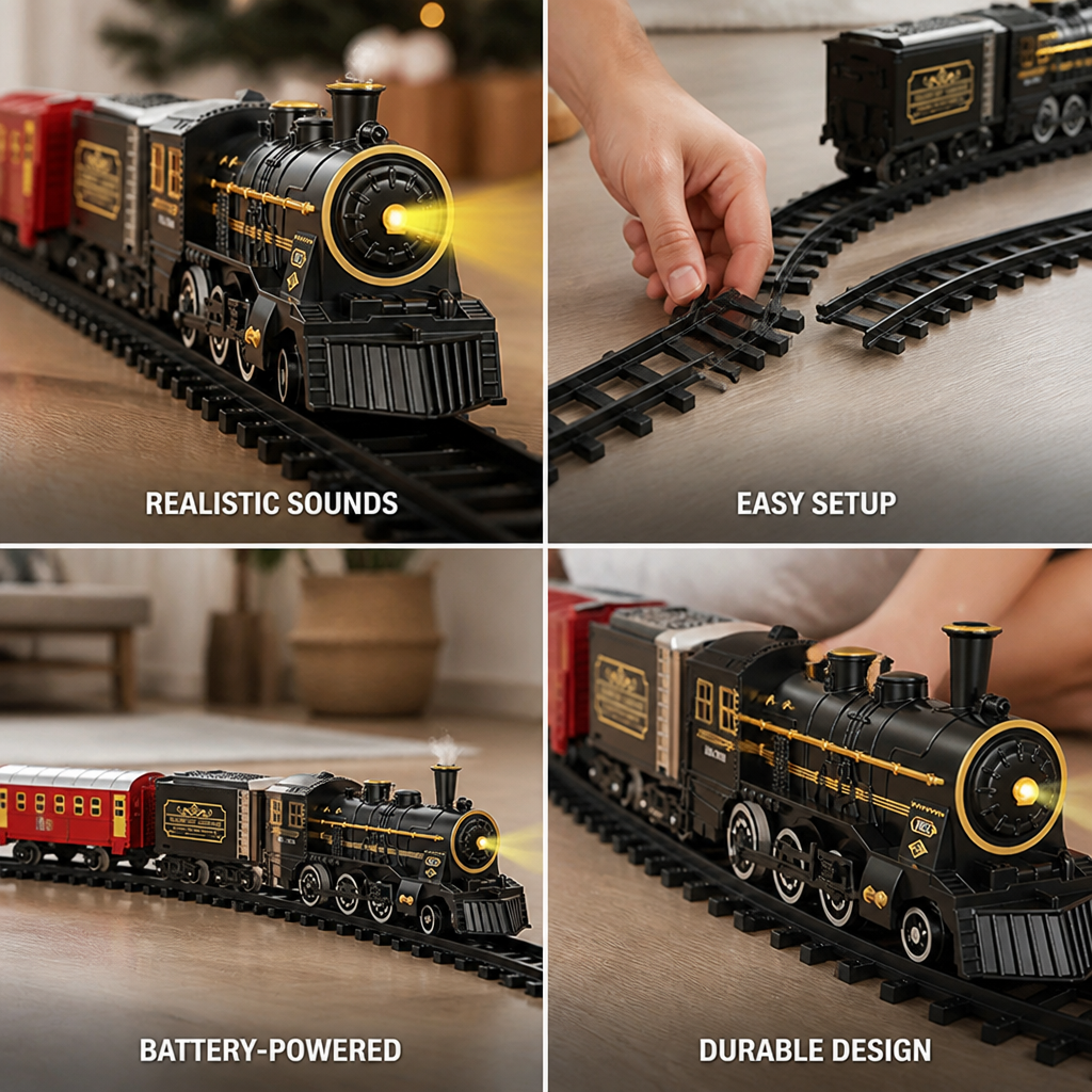Battery-Powered Realistic Sound Train Set