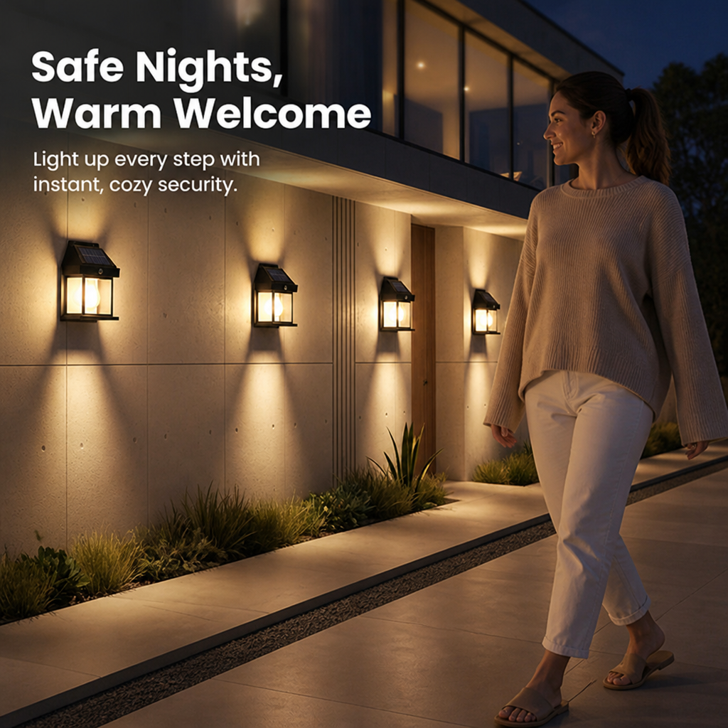 SolarFlare™ — Light Every Corner With Warm, Motion-Sensing Glow, Zero Wiring
