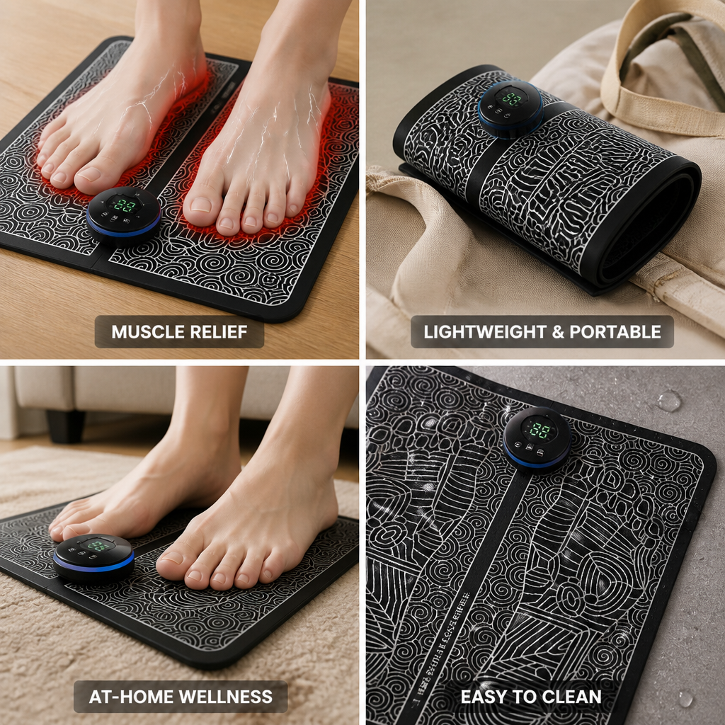 Cable-Free Lightweight EMS Foot Massager Pad