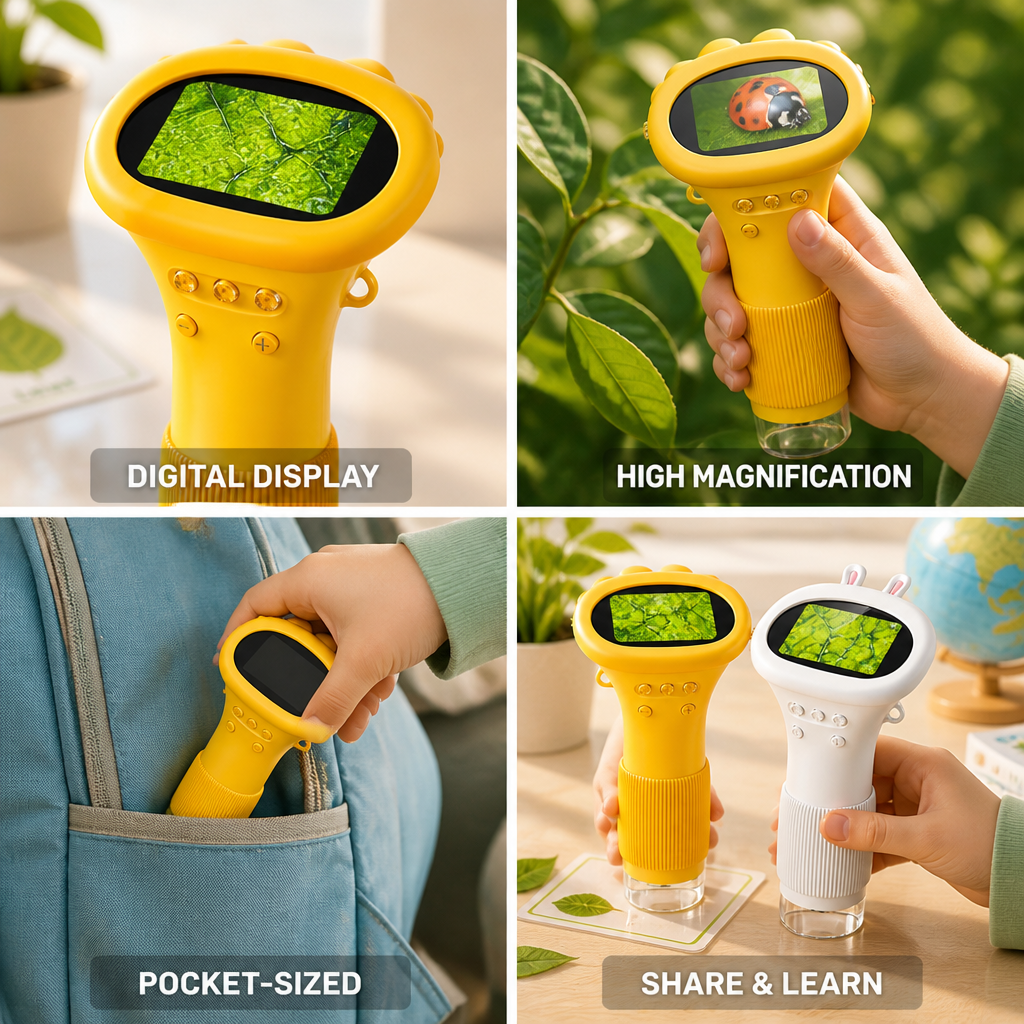 Digital Display 1000x Handheld Microscope (Child-Friendly)