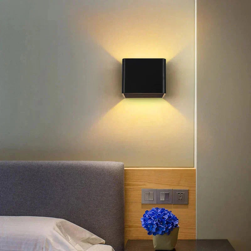 Wireless Cube LED Wall Light – Dimmable, USB Rechargeable (Pack of 2)