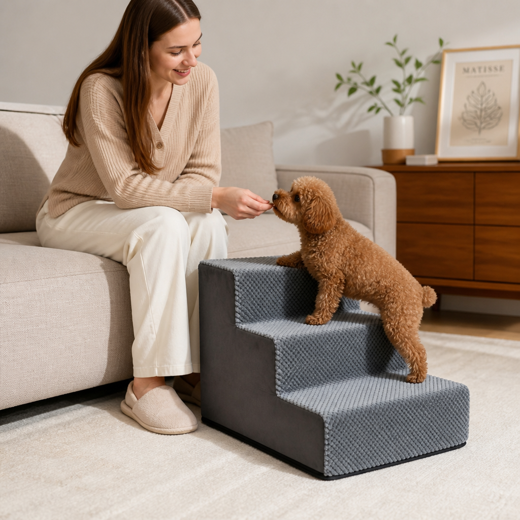 Non-Slip Washable Padded Dog & Cat Steps