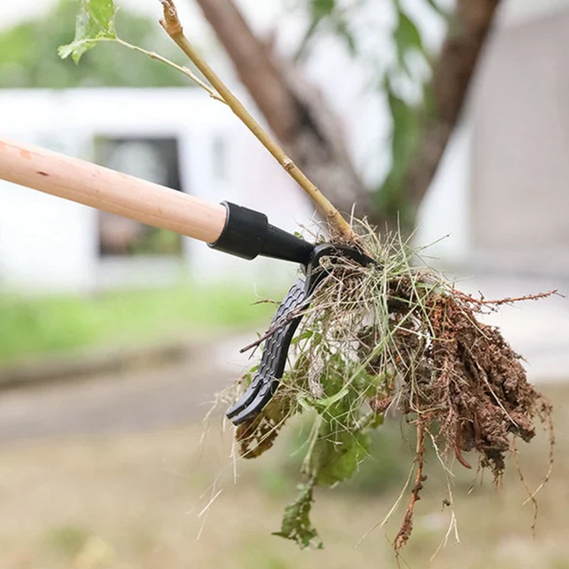 Ergonomic Long-Handled Stainless Steel Weed Remover with Detachable Head