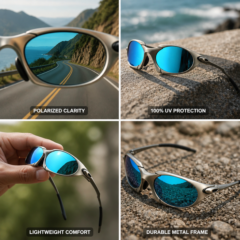 Polarized UV-Protective Lightweight Metal Sunglasses (Men's Sport)