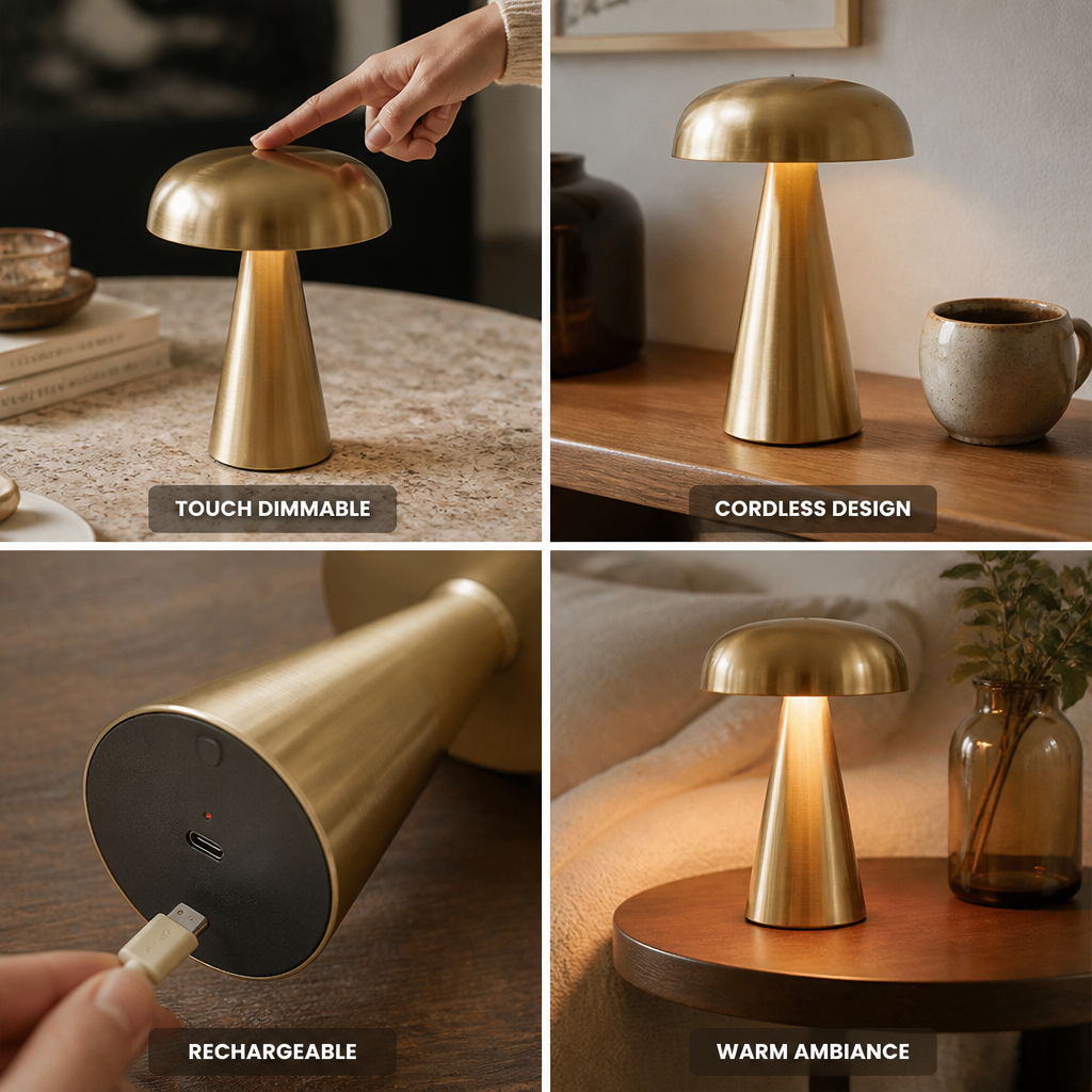 Rechargeable Touch Dimmable Table Lamp