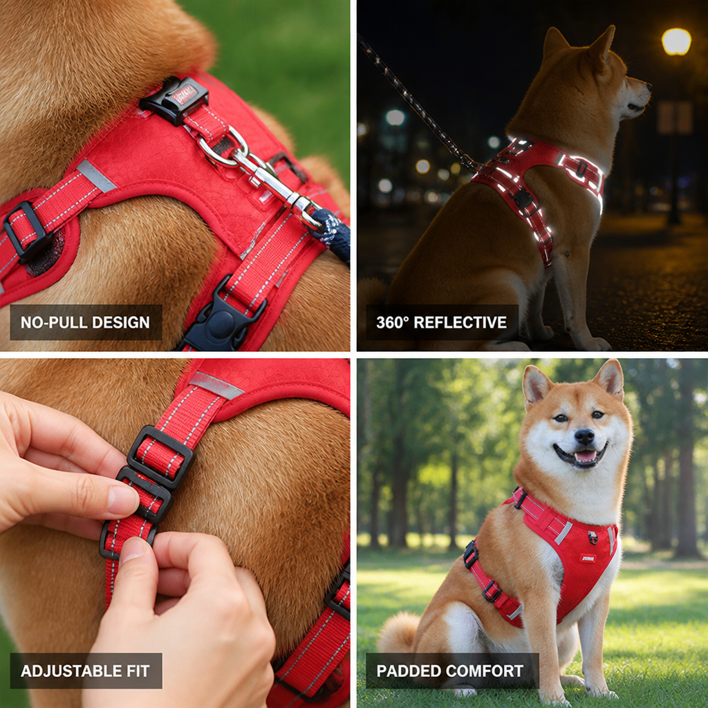 360° Reflective No-Pull Padded Dog Vest