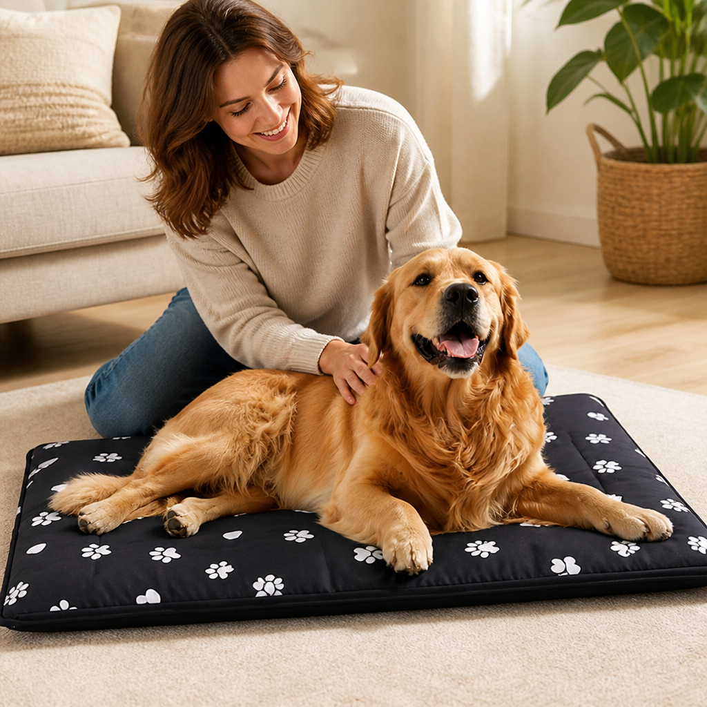 Wear-Resistant Thick Foam Dog Sleeping Pad (Removable Washable Cover)
