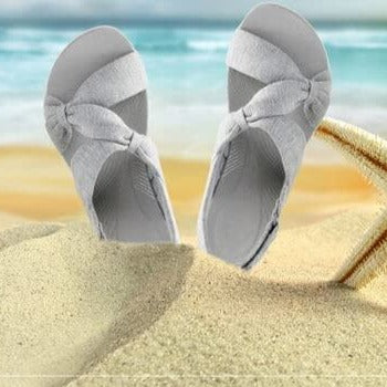 Bow Detail Wedge Sandals for Women