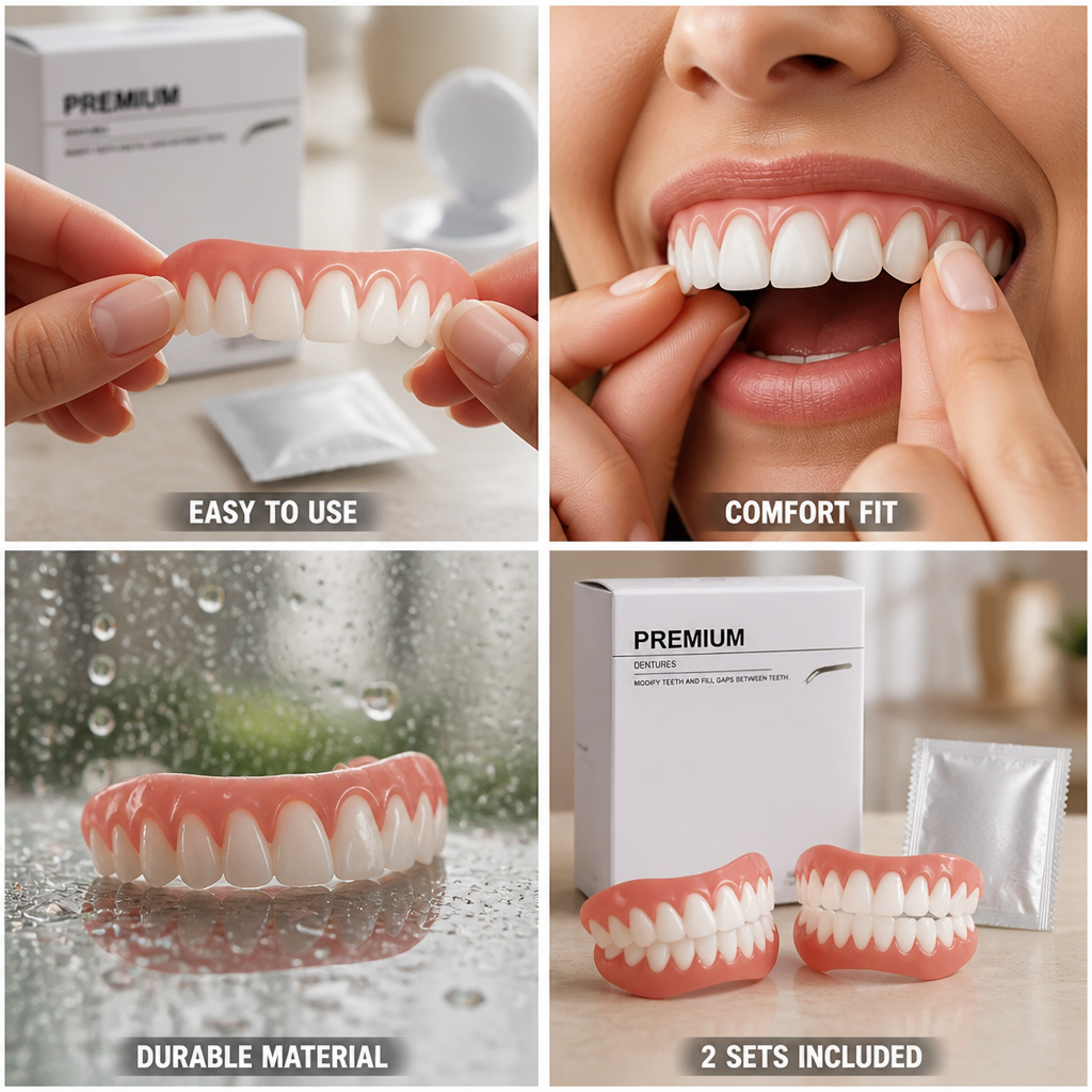 Natural-Looking Soft Temporary Veneers (2-Pack)