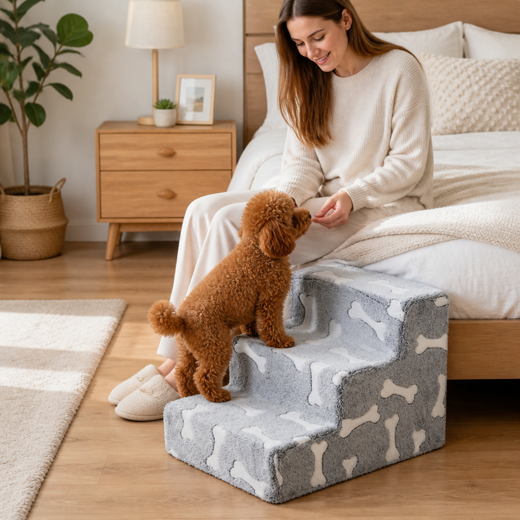 Non-Slip High-Density Foam Orthopedic Pet Stairs (Three-Step)
