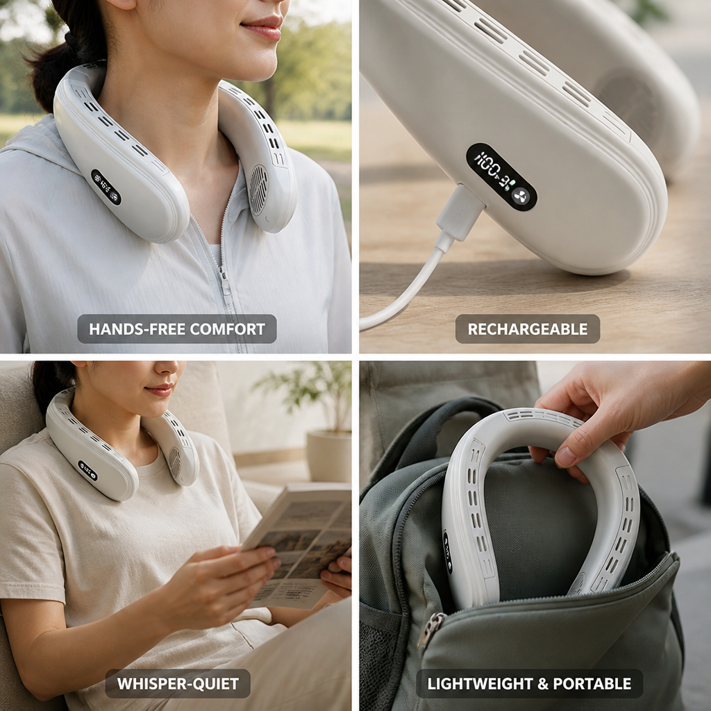 Rechargeable Bladeless Neck Fan
