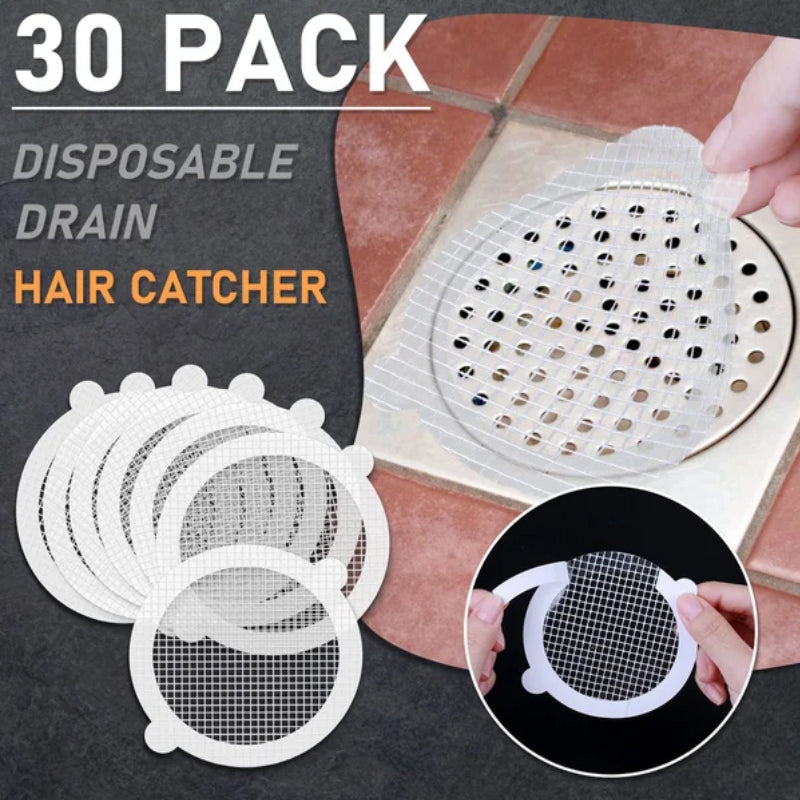 Hair Catcher Stickers for Shower Drains – Prevent Clogs in Bathroom & Kitchen