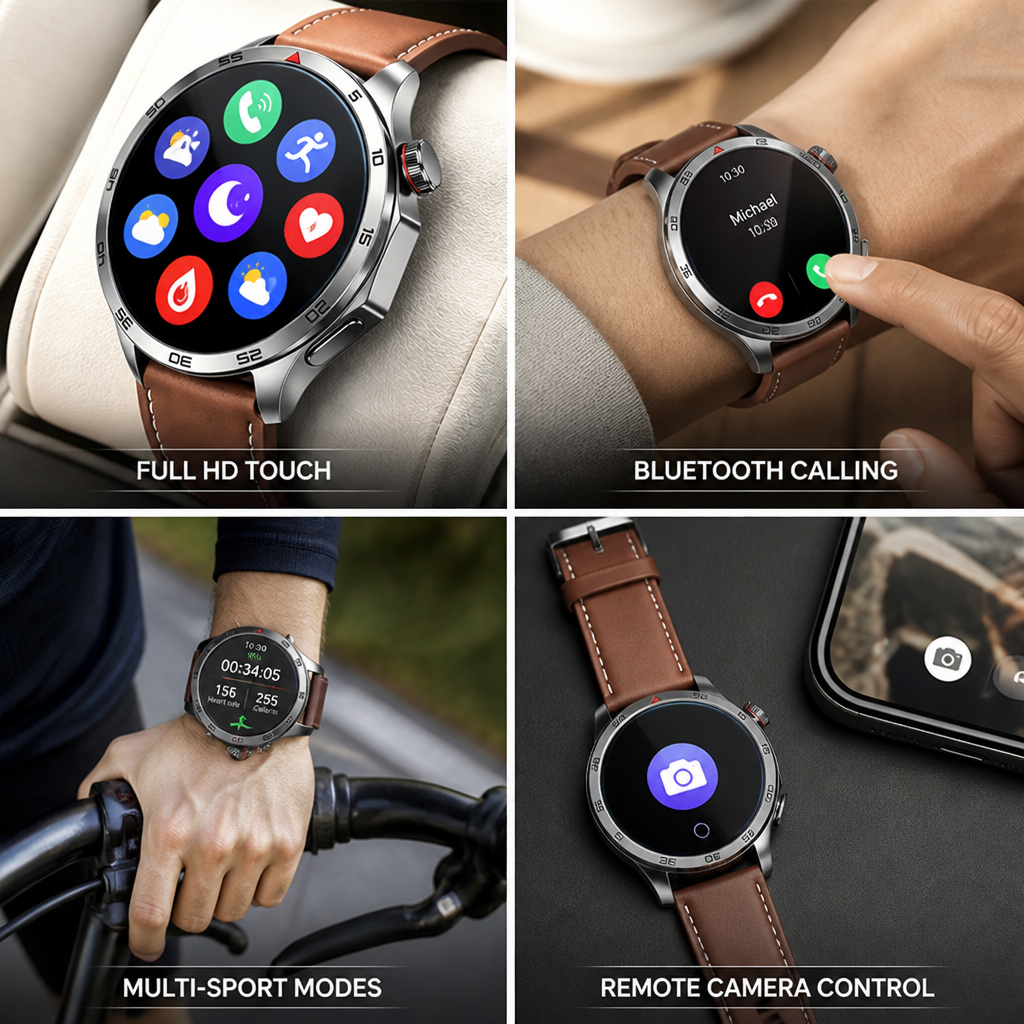 Full HD Touch Multi-Sport Bluetooth Calling Smartwatch