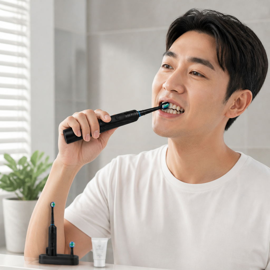 IP67 Waterproof & USB-C Rechargeable Soft Bristle Electric Toothbrush (3 Modes)