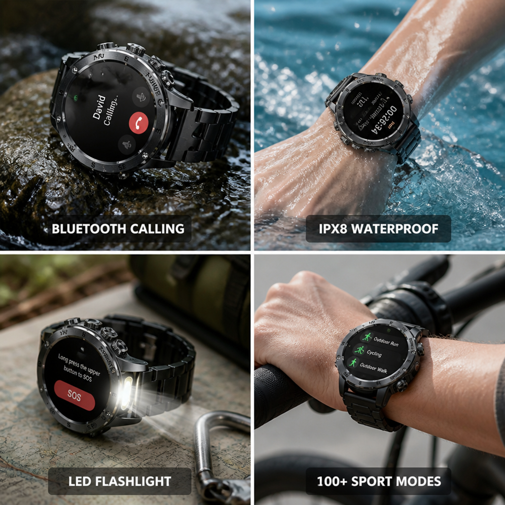 1.53-Inch HD Bluetooth Calling Swimproof Smartwatch