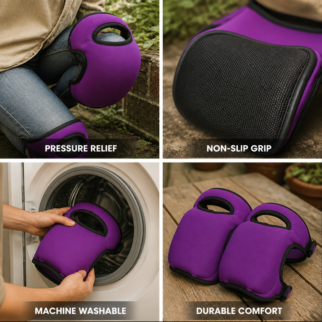 Pressure-Distributing Non-Slip Knee Pads (Machine Washable)