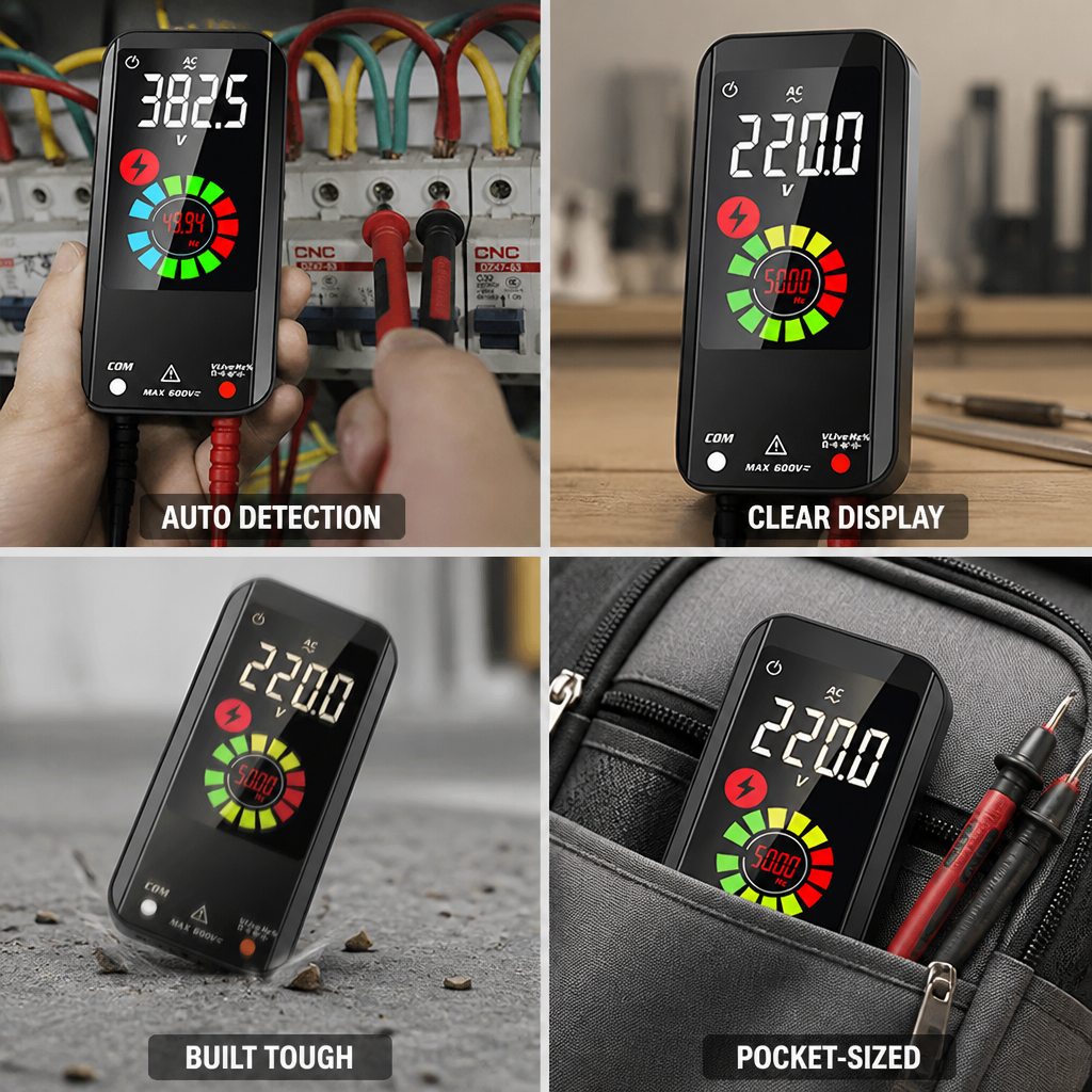 Auto-Ranging Color Backlit Handheld Multimeter