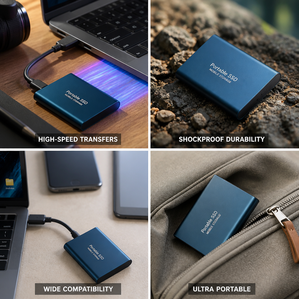 High-Speed USB-C Shockproof Aluminum External SSD (128GB)
