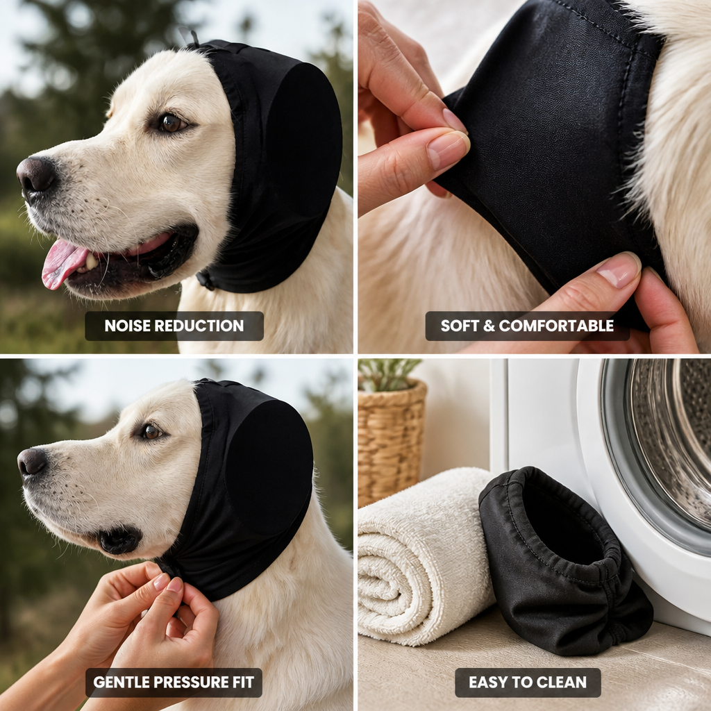 Noise-Reducing Soft Polyester Dog Ear Covers
