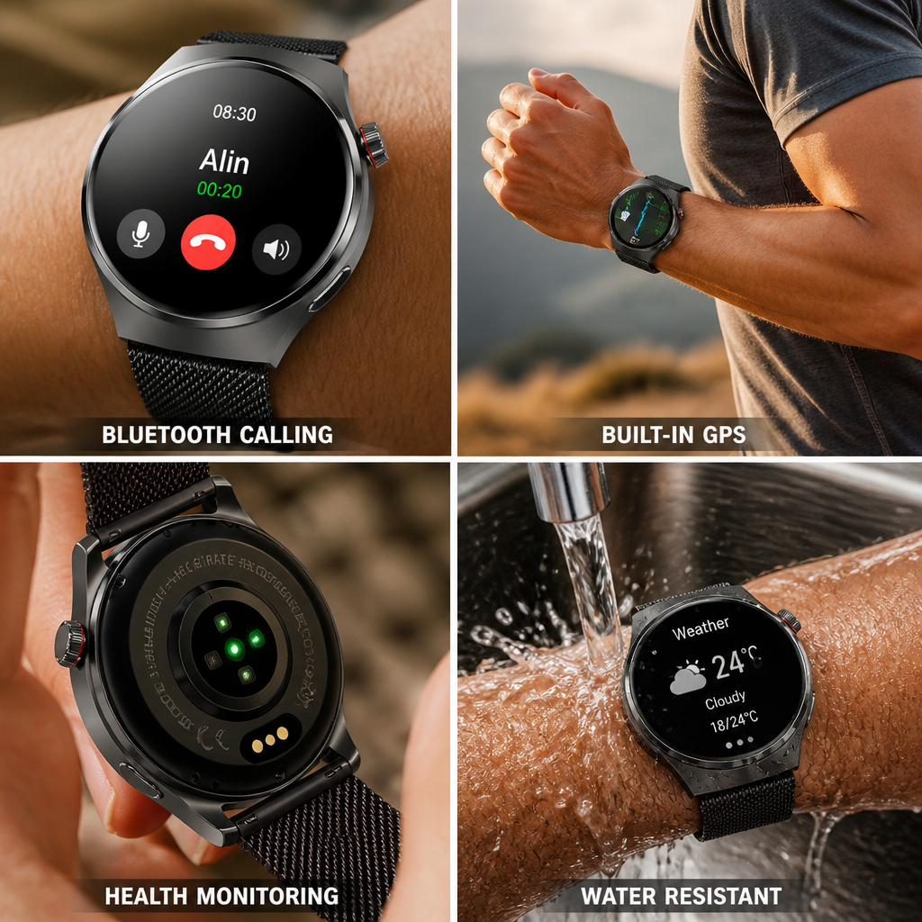AMOLED HD EKG Smartwatch (GPS & Bluetooth Calling)