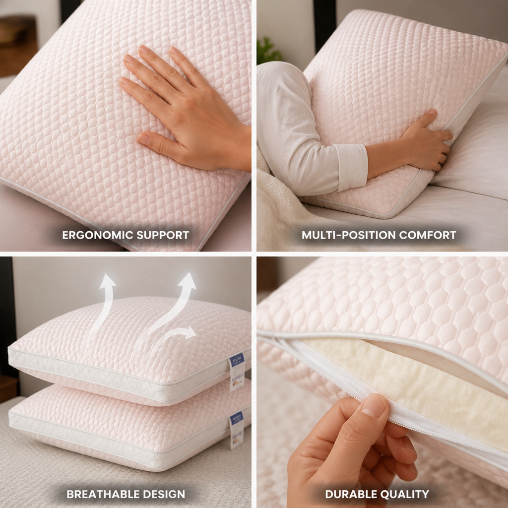 Ergonomic Cooling Breathable Neck Support Pillow