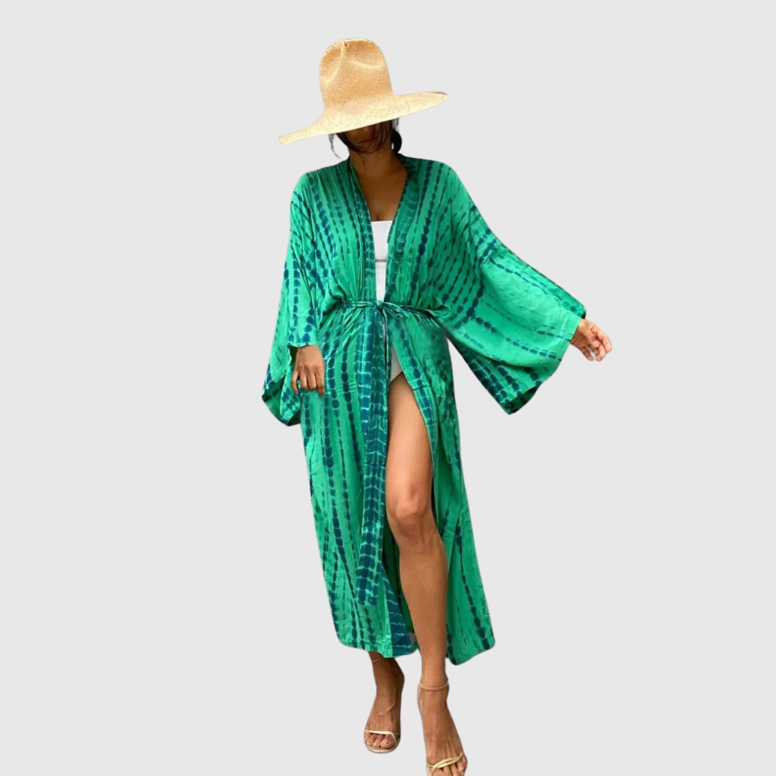 Kimono Beach Cover Up in Tie Dye Design