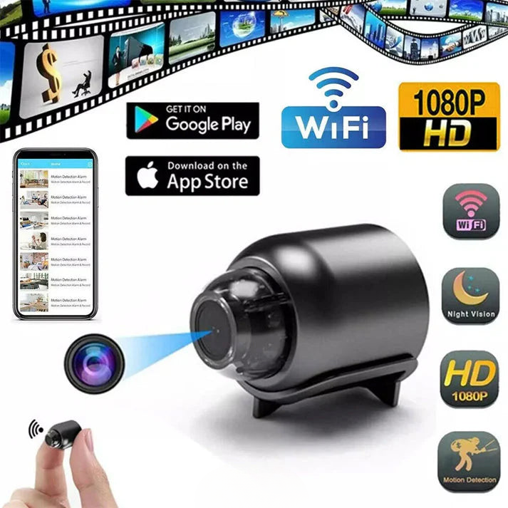 4K HD Mini Security Camera with Wide-Angle Lens and Storage Features