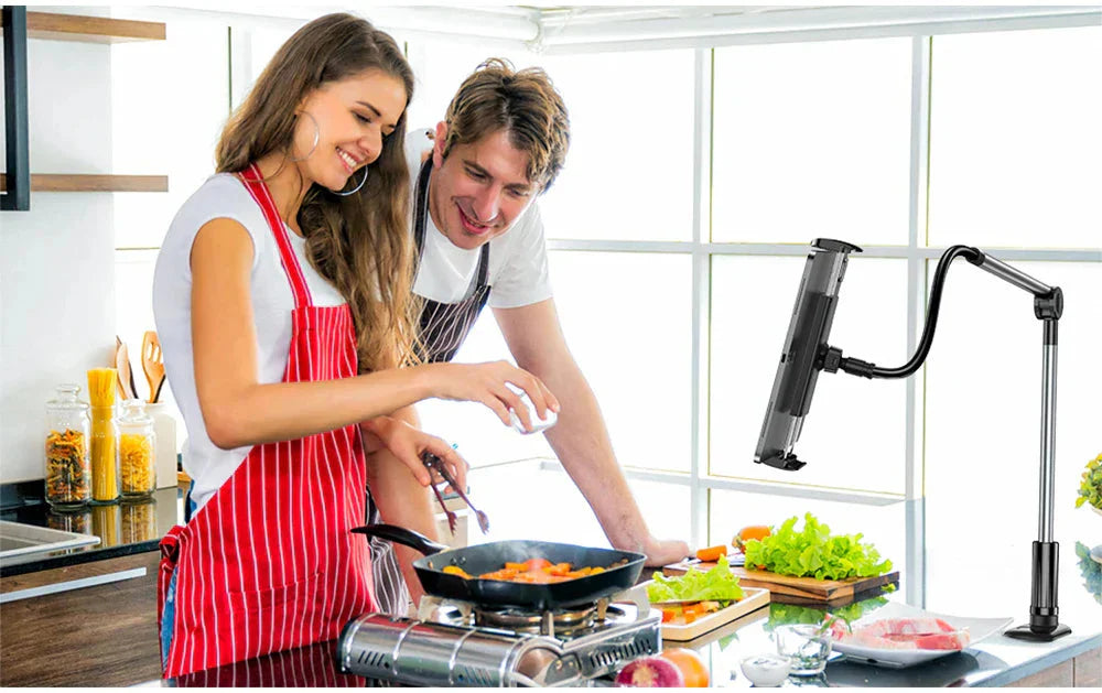 360° Adjustable Clamp Gooseneck Holder for Phone and Tablet, 100 cm