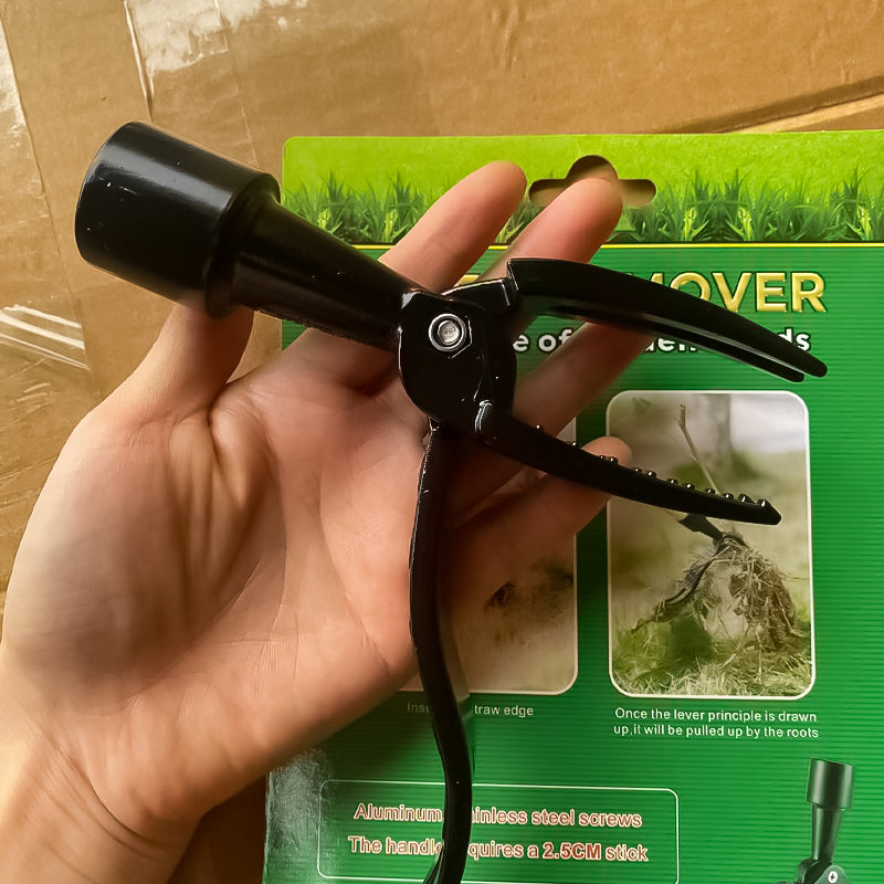 Ergonomic Long-Handled Stainless Steel Weed Remover with Detachable Head