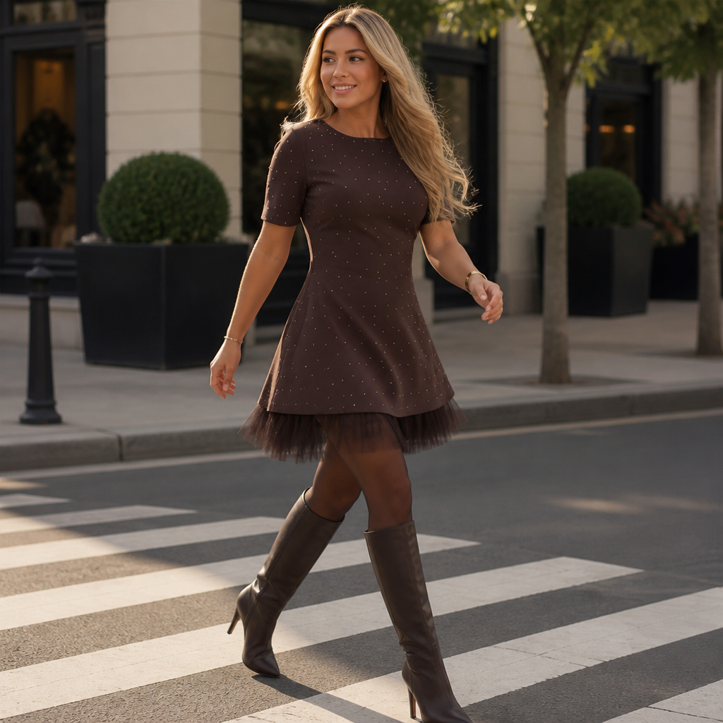 LuminaLace™ Mini Dress — Command Every Room with Effortless Sparkle and Unstoppable Confidence