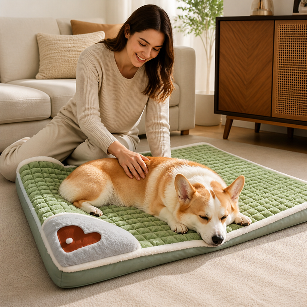 Orthopedic Foam Pet Bed With Neck Pillow (100×70 cm)
