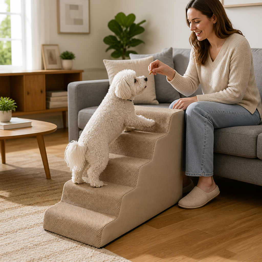 Anti-Slip Detachable & Washable Pet Stairs (5-Step)