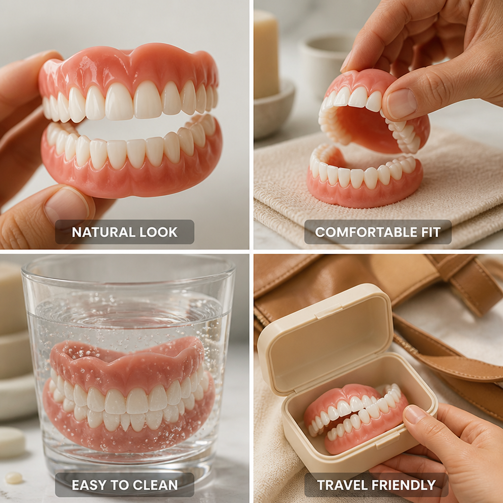 Natural-Look Comfortable Unisex Dentures
