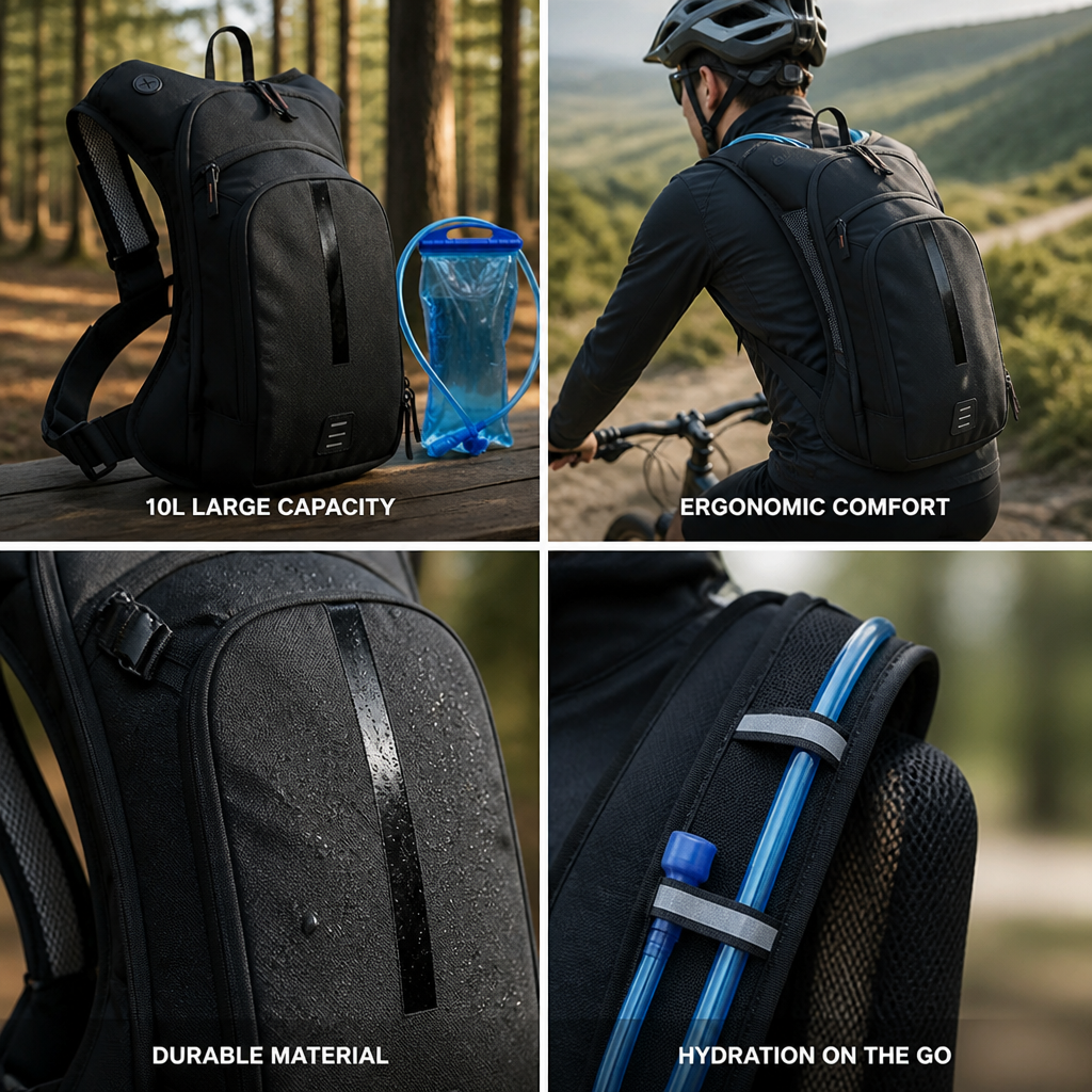 Lightweight Ergonomic Hydration Backpack (10L)