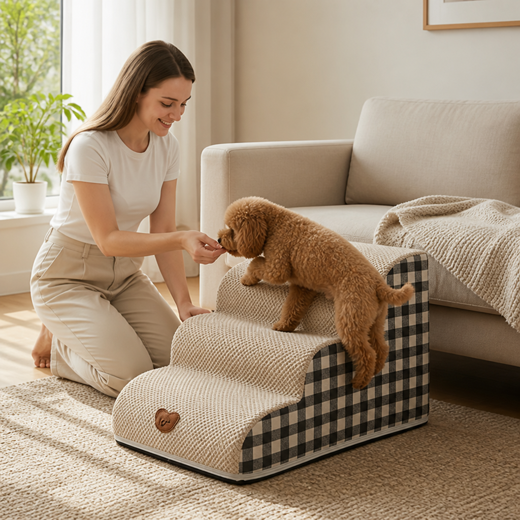 Soft Foam Non-Slip Pet Stairs (Removable Washable Cover)