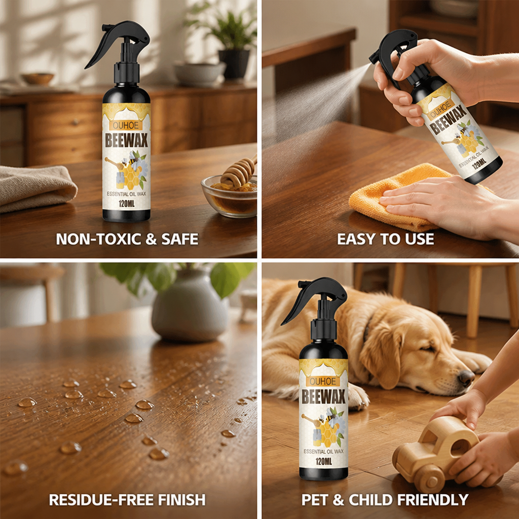 Natural Beeswax Non-Toxic Furniture Care Spray (120 mL)