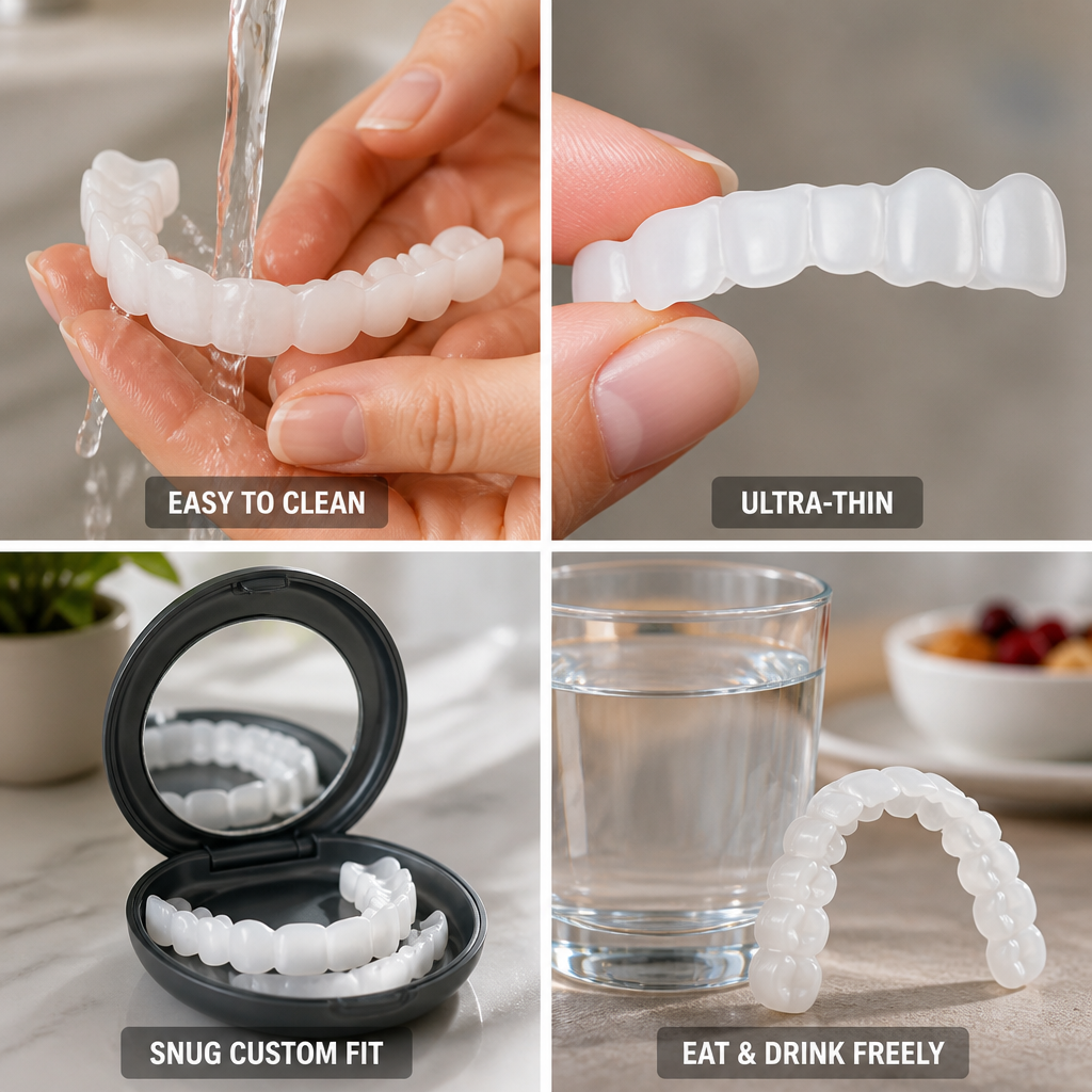 Ultra-Thin Acrylic Open-Palate Removable Veneers (With Molding Kit)