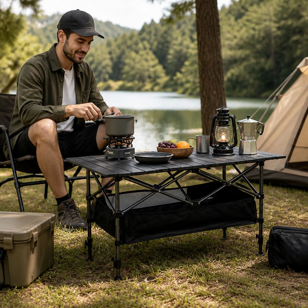 SummitEase™ Folding Camping Table — Freedom to Set Up Fast and Relax Longer Outdoors
