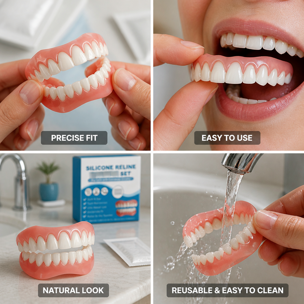 Realistic Precision-Fit Temporary Tooth Covers (Fits Upper & Lower)