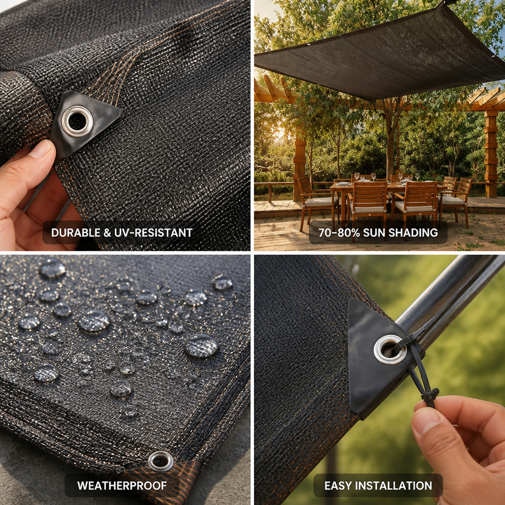70-80% UV-Resistant Shade Net (Metal Eyelets)