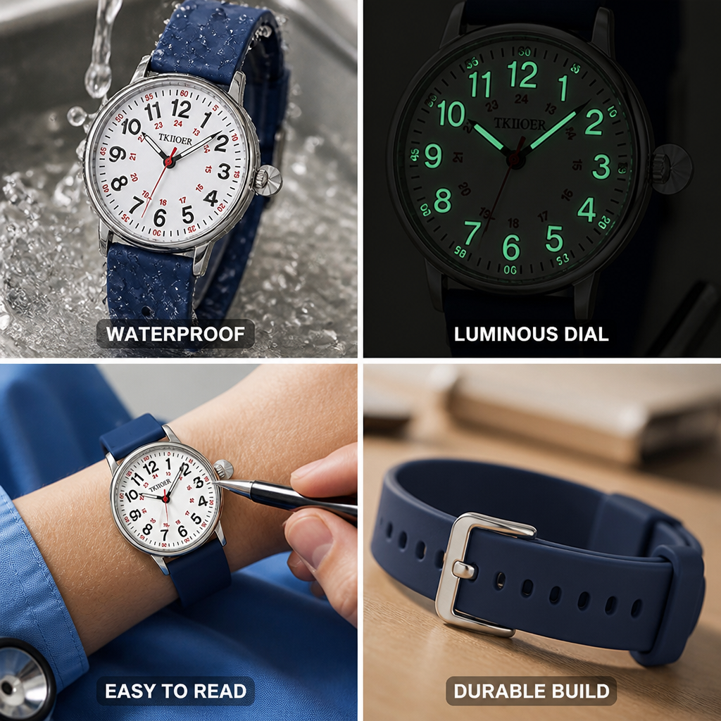 Waterproof Luminous Second-Hand Nurses Watch