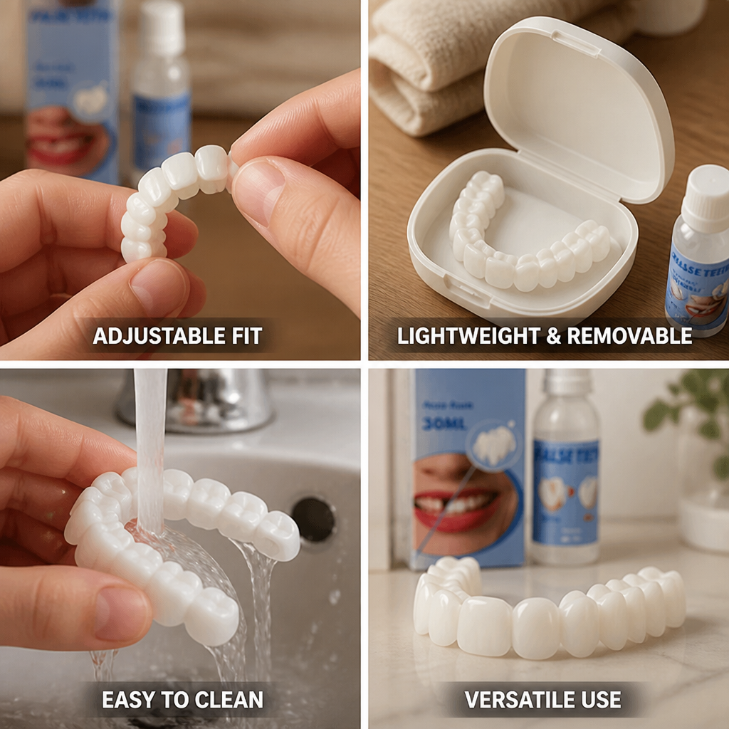 Adjustable & Lightweight Costume Dentures (2-Pack)